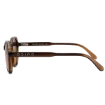عینک آفتابی اودینو مدل GL1035، فریم چندضلعی قهوه ای، دستهٔ عینک