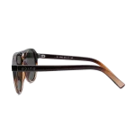 عینک آفتابی اودینو مدل GL1039، فریم خلبانی قهوه‌ای دورنگ، دستهٔ عینک