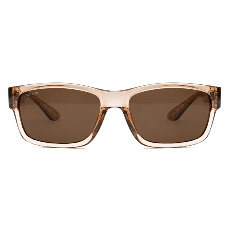 عینک آفتابی اودینو مدل GL313، فریم مستطیلی رزگلد، نمای روبه‌رو